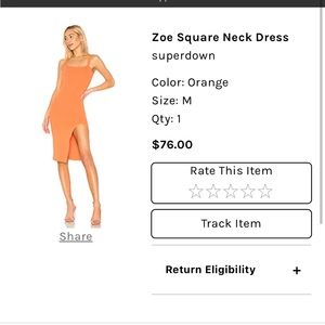 Superdown Orange Bodycon dress